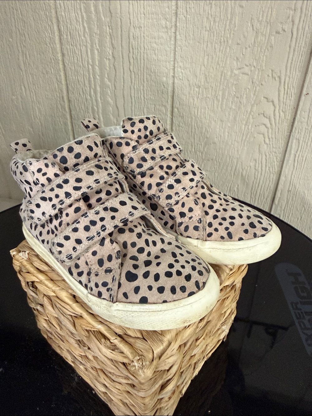 Target Black Spotted High-Top Kids Sneakers